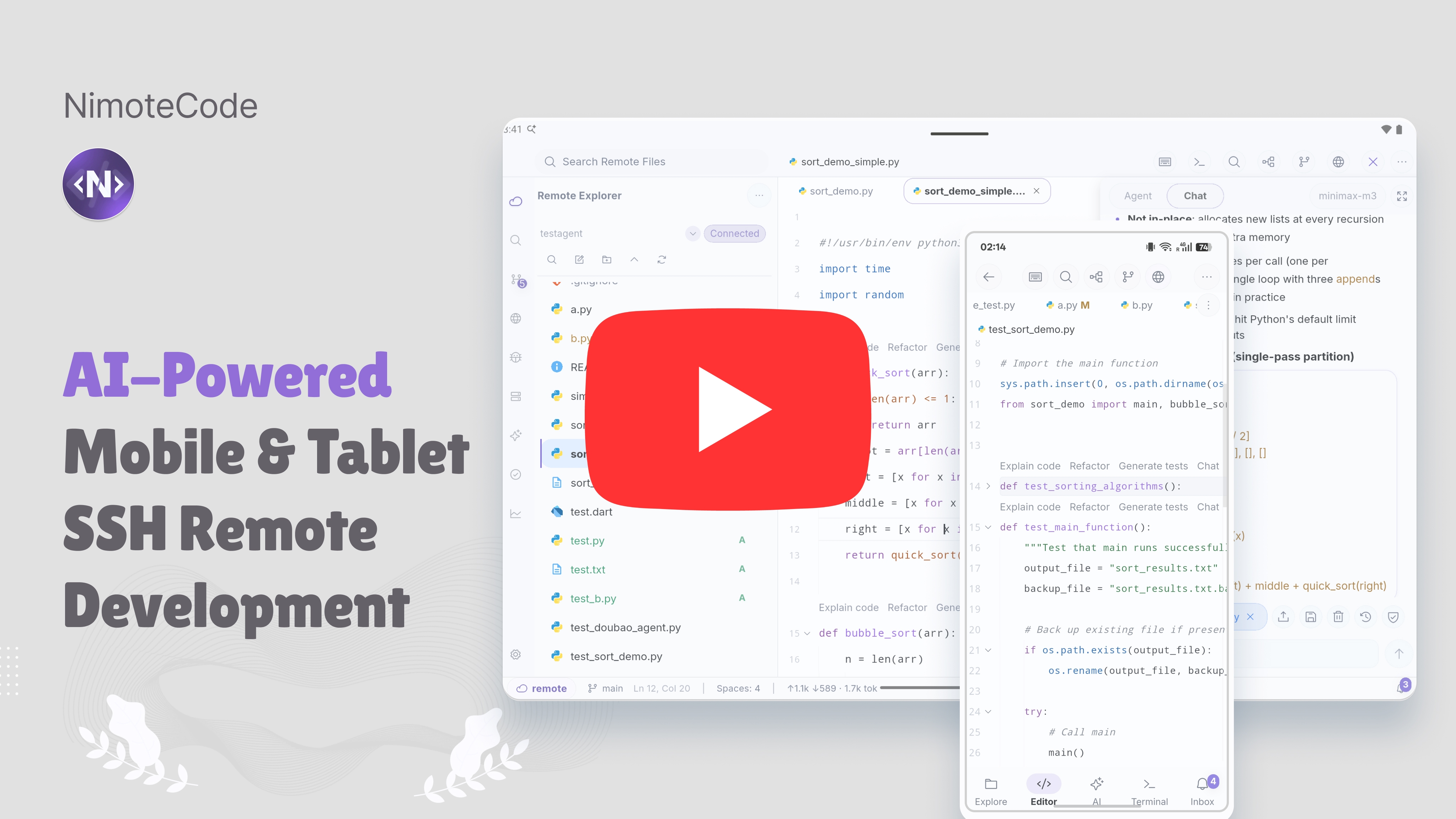 NimoteCode product demo preview